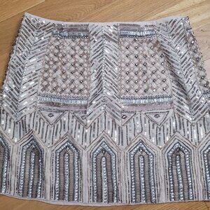 Fully Beaded Mini Skirt
